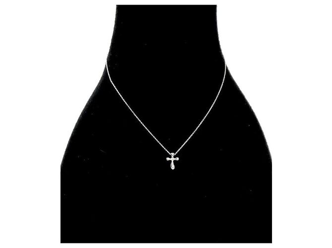 Tiffany & Co Colar de Cruz em Prata - vista 5