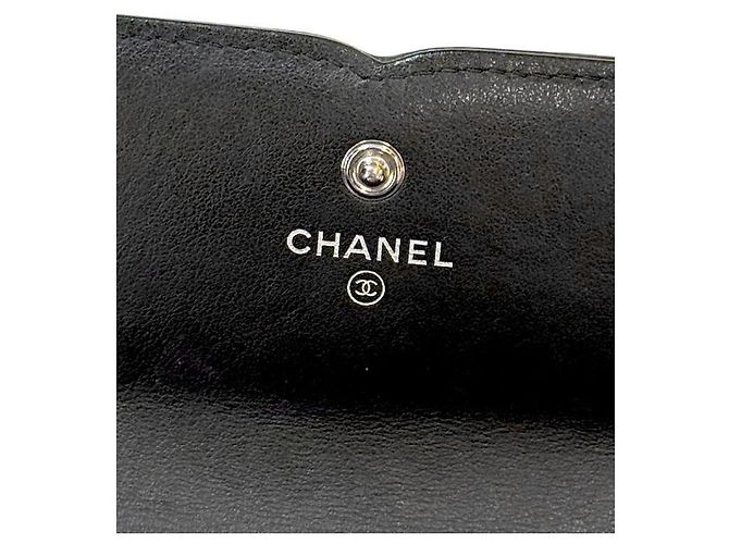 Chanel Cartera larga de rayas negras Negro - vista 5