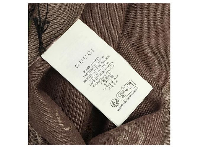 Gucci Cachecol GG em lã e seda stamp: - vista 3