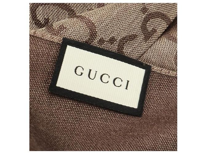 Gucci Cachecol GG em lã e seda stamp: - vista 4