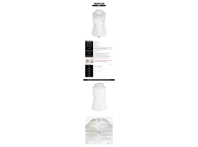 Moncler Chaleco de plumón con capucha para mujer Gligos Cream Plata - vista 2
