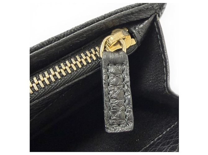 Bulgari Bvlgari Canvas Leather Logo Shoulder Wallet Black - view 10