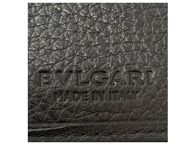 Bulgari Bvlgari Canvas Leather Logo Shoulder Wallet Black - view 11