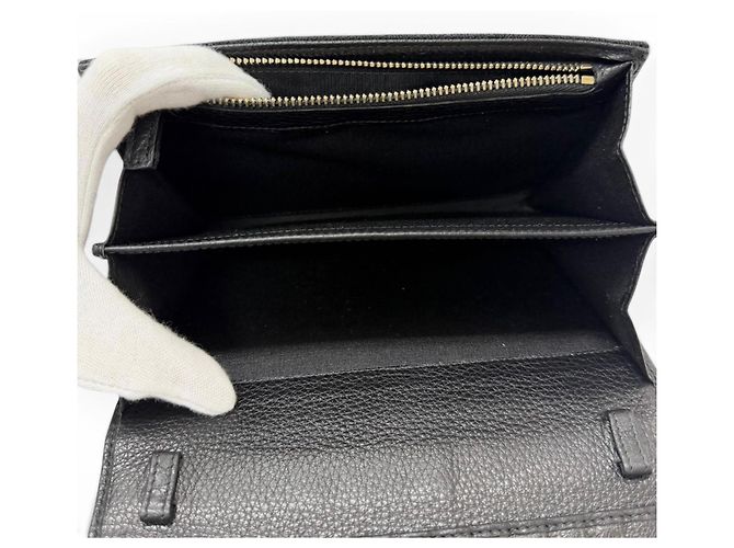 Bulgari Bvlgari Canvas Leather Logo Shoulder Wallet Black - view 7