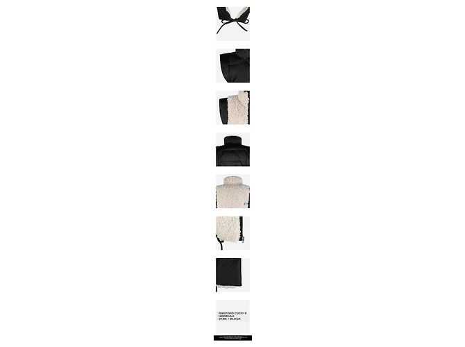 Isabel Marant Chaleco reversible con capucha de nailon y piel Black stamp Negro - vista 3