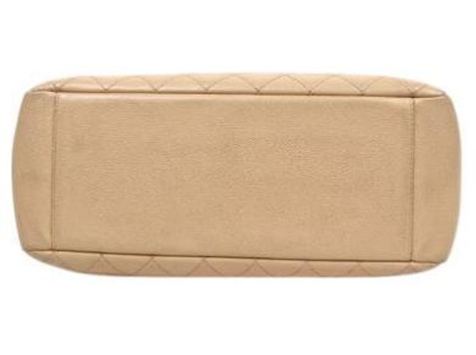 Chanel Bolso de hombro Grand Shopping Big CC en Caviar Beige Castaño - vista 4
