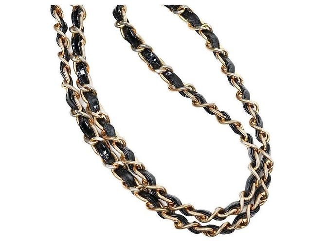 Chanel Borsa a spalla Diana in vernice nera Nero - vista 11