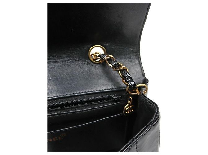 Chanel Borsa a spalla Diana in vernice nera Nero - vista 7