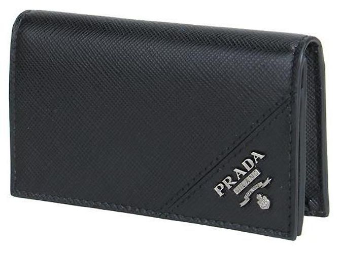 Prada Tarjetero Saffiano Negro - vista 2