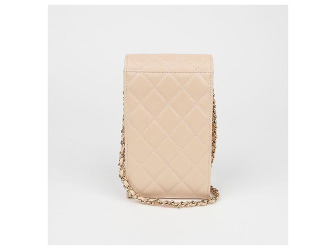 Chanel Mini borsa a tracolla e spalla porta-cellulare Logo Rosa - vista 4