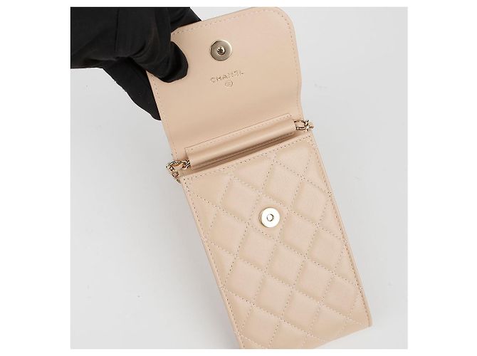 Chanel Mini borsa a tracolla e spalla porta-cellulare Logo Rosa - vista 8