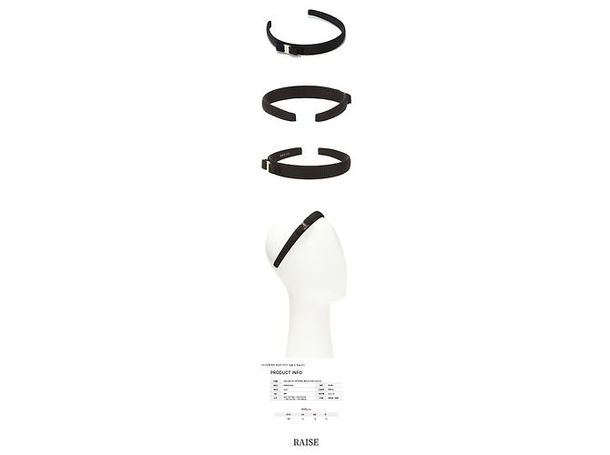 Salvatore Ferragamo Fascia per capelli a nastro tono oro nera Nero - vista 2