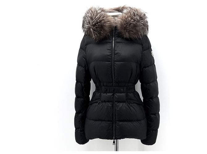 Moncler Boed Fox Fur Women's Short Down Jacket Black - view 2