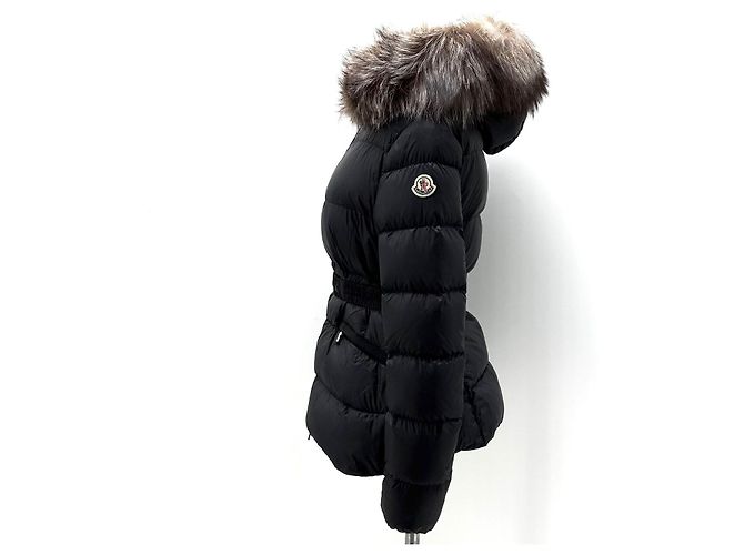 Moncler Boed Fox Fur Women's Short Down Jacket Black - view 4