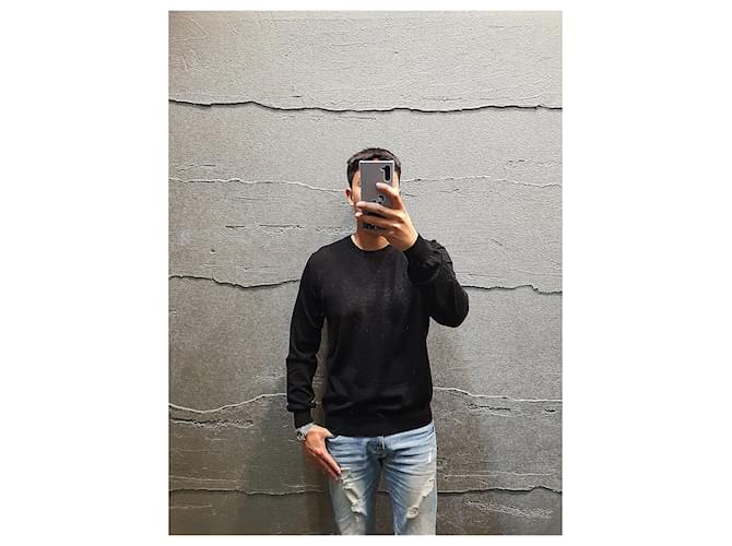 Balenciaga Logo Strickpullover Schwarz Mehrfarben - Ansicht 4