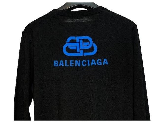 Balenciaga Logo Strickpullover Schwarz Mehrfarben - Ansicht 5