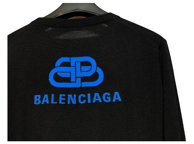 Balenciaga Logo Strickpullover Schwarz Mehrfarben - Ansicht 6