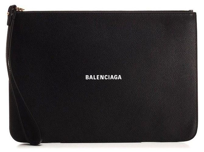 Clutch Balenciaga in metallo dorato Nero - vista 2