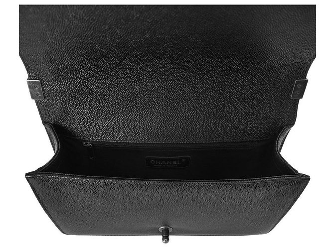 Chanel Borsa Boy Caviar Large Flap Bag Nero - vista 11