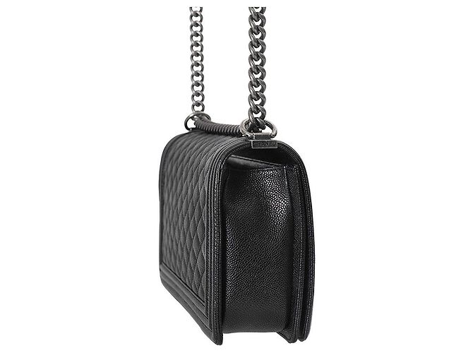 Chanel Borsa Boy Caviar Large Flap Bag Nero - vista 5
