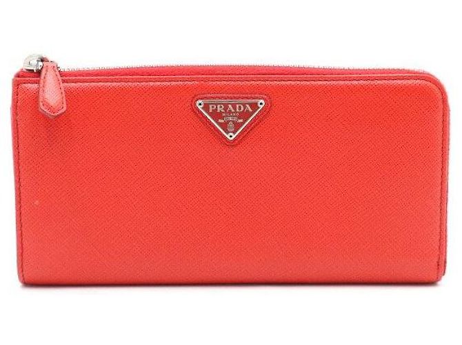 Prada Vitello Move Zip Long Wallet with Gold Logo - view 2