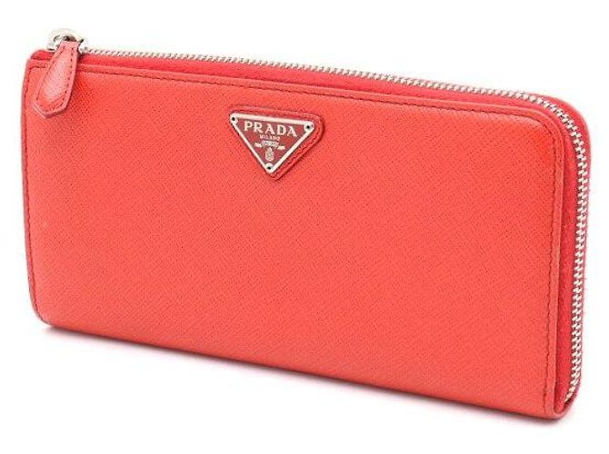 Prada Vitello Move Zip Long Wallet with Gold Logo - view 3