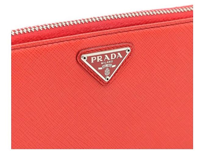 Prada Vitello Move Zip Long Wallet with Gold Logo - view 4