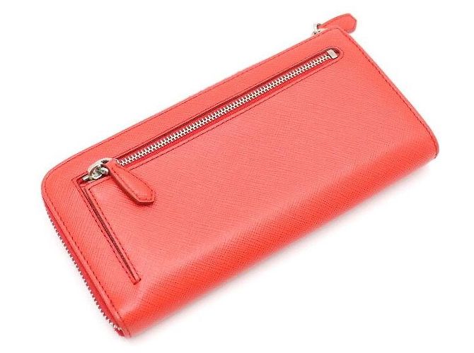Prada Vitello Move Zip Long Wallet with Gold Logo - view 6