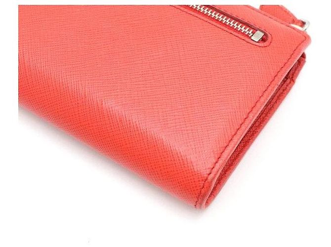 Prada Vitello Move Zip Long Wallet with Gold Logo - view 8