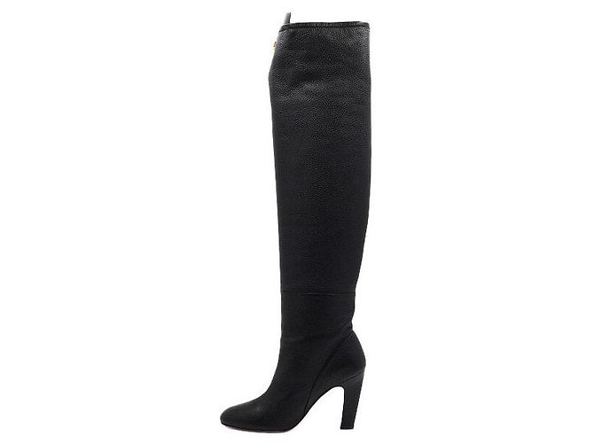 Stuart Weitzman Botas largas de cuero negro para mujer - vista 4