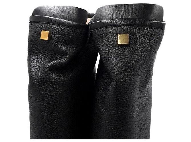Stuart Weitzman Botas largas de cuero negro para mujer - vista 5