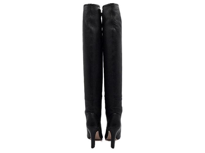 Stuart Weitzman Botas largas de cuero negro para mujer - vista 6