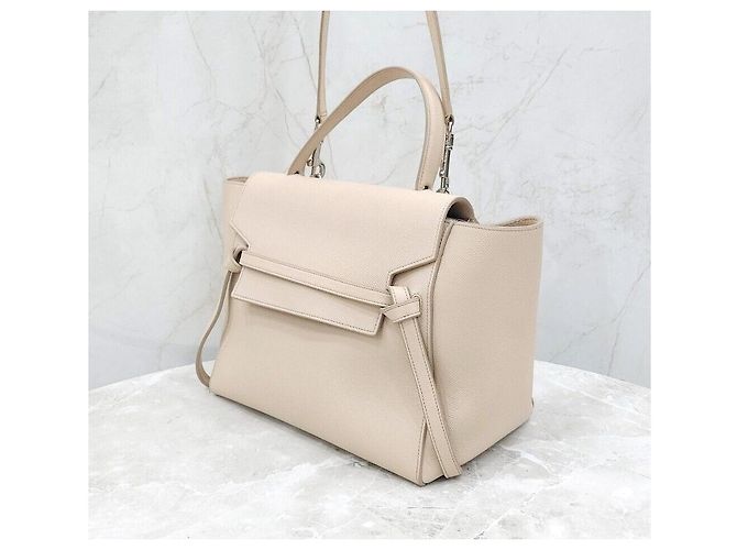 Belt Bag Céline Mini Borsa a Vita in Vitello Grana Light Top - vista 2
