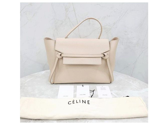 Belt Bag Céline Mini Borsa a Vita in Vitello Grana Light Top - vista 8