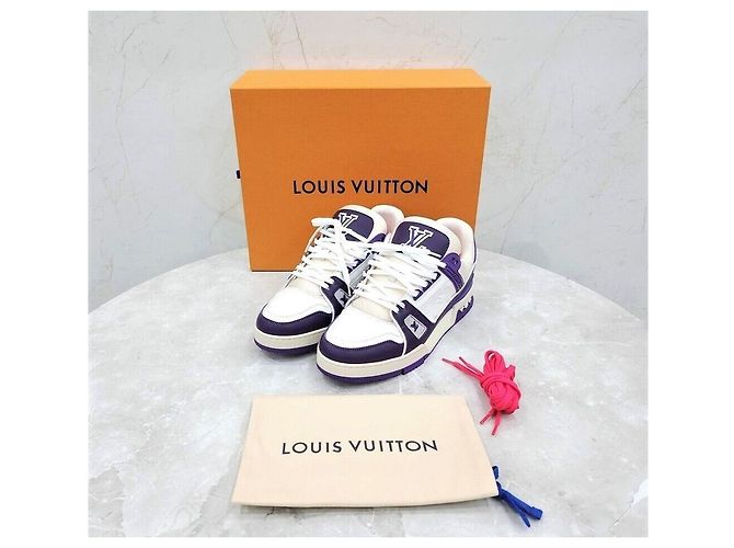 Louis Vuitton Sneakers LV Purple Monogram Trainer Porpora - vista 6
