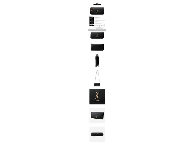 Saint Laurent Borsa a tracolla Cassandra Chain Nera Nero - vista 2