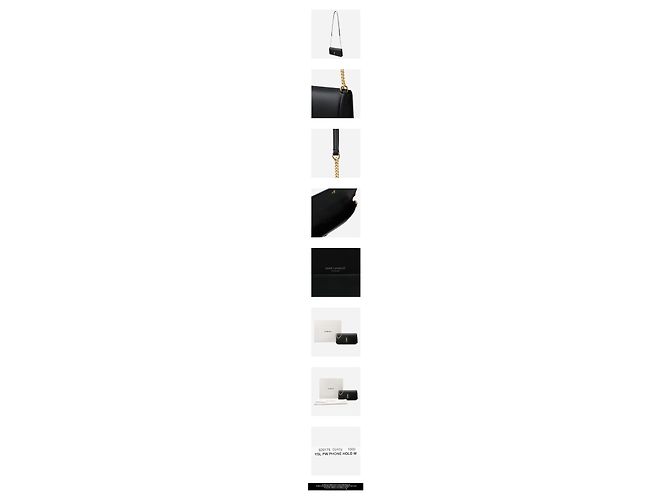 Saint Laurent Borsa a tracolla Cassandra Chain Nera Nero - vista 3