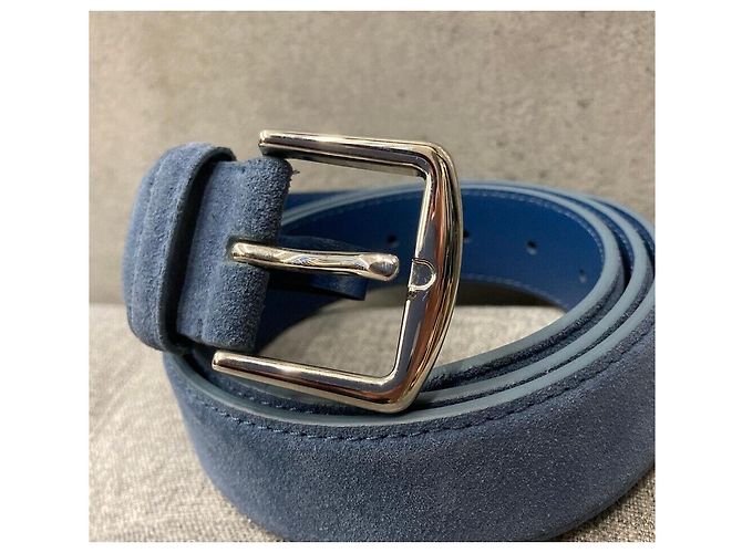 Loro Piana Cintura in camoscio blu - vista 2