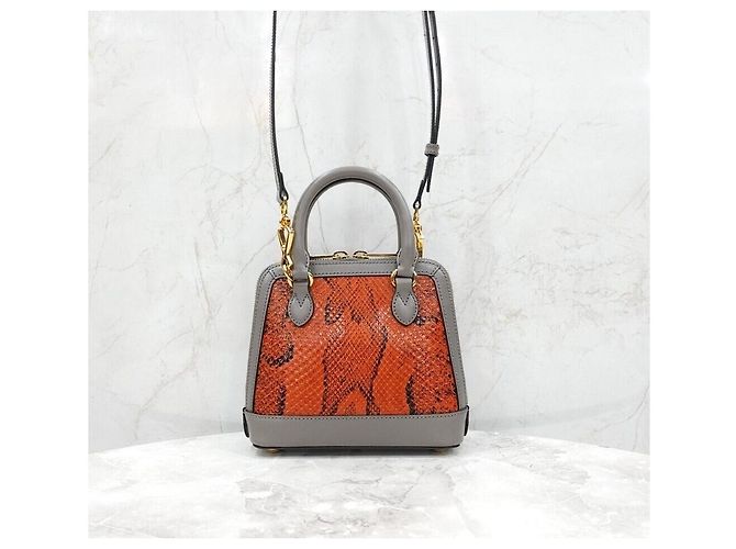Gucci Mini Borsa a Tracolla Top Handle in Python Horsebit - vista 3