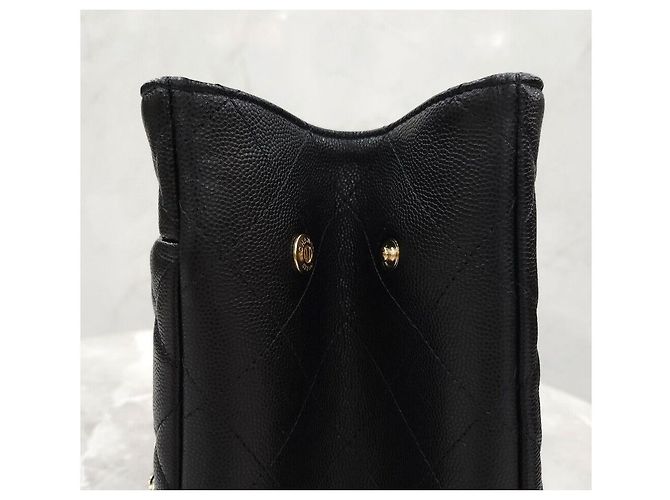 Chanel Borsa a tracolla Shopper Timeless Caviar con chip Argento - vista 5