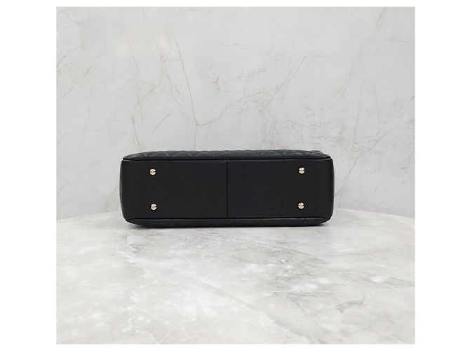 Chanel Borsa a tracolla Shopper Timeless Caviar con chip Argento - vista 7
