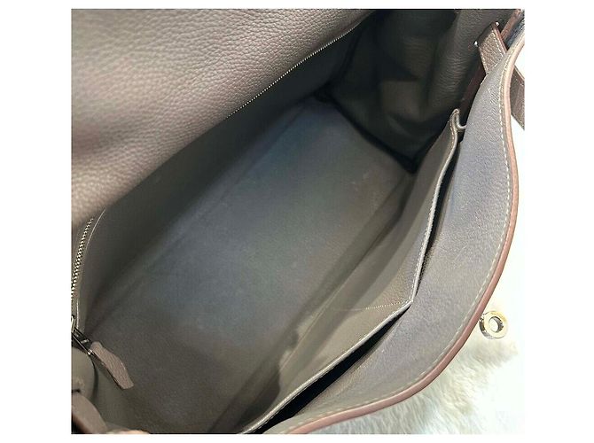 Hermès Kelly Epsom Silver Stamp Marrone - vista 7