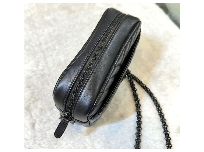 Chanel Vintage Chevron Camera Bag Mini Schwarz - Ansicht 6