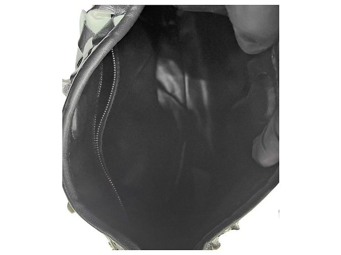 Bottega Veneta Gewebte Tasche in Schwarz-Weiß - Ansicht 6