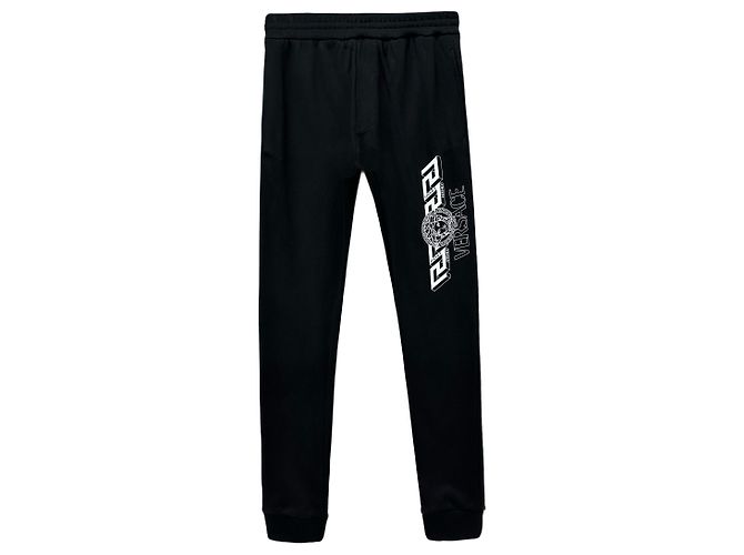 Pantaloni Jogger Greca Versace Neri Nero - vista 6
