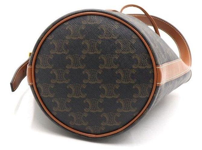 Céline Borsa a secchiello piccola Triomphe a coulisse da spalla e crossbody Marrone - vista 5