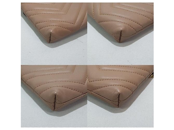 Gucci Borsa a tracolla con catena Marmont WOC Marrone - vista 7
