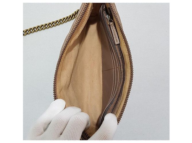 Gucci Borsa a tracolla con catena Marmont WOC Marrone - vista 8