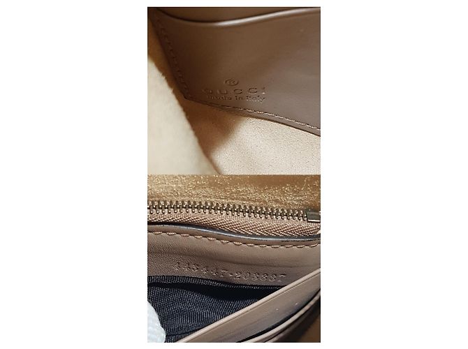 Gucci Borsa a tracolla con catena Marmont WOC Marrone - vista 9