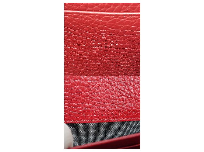 Borsa a tracolla con catena Gucci Marmont WOC Rosso - vista 9